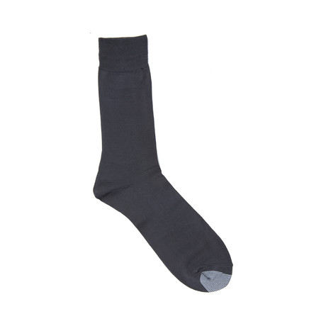 Fine Mercerized Cotton Socks // Charcoal