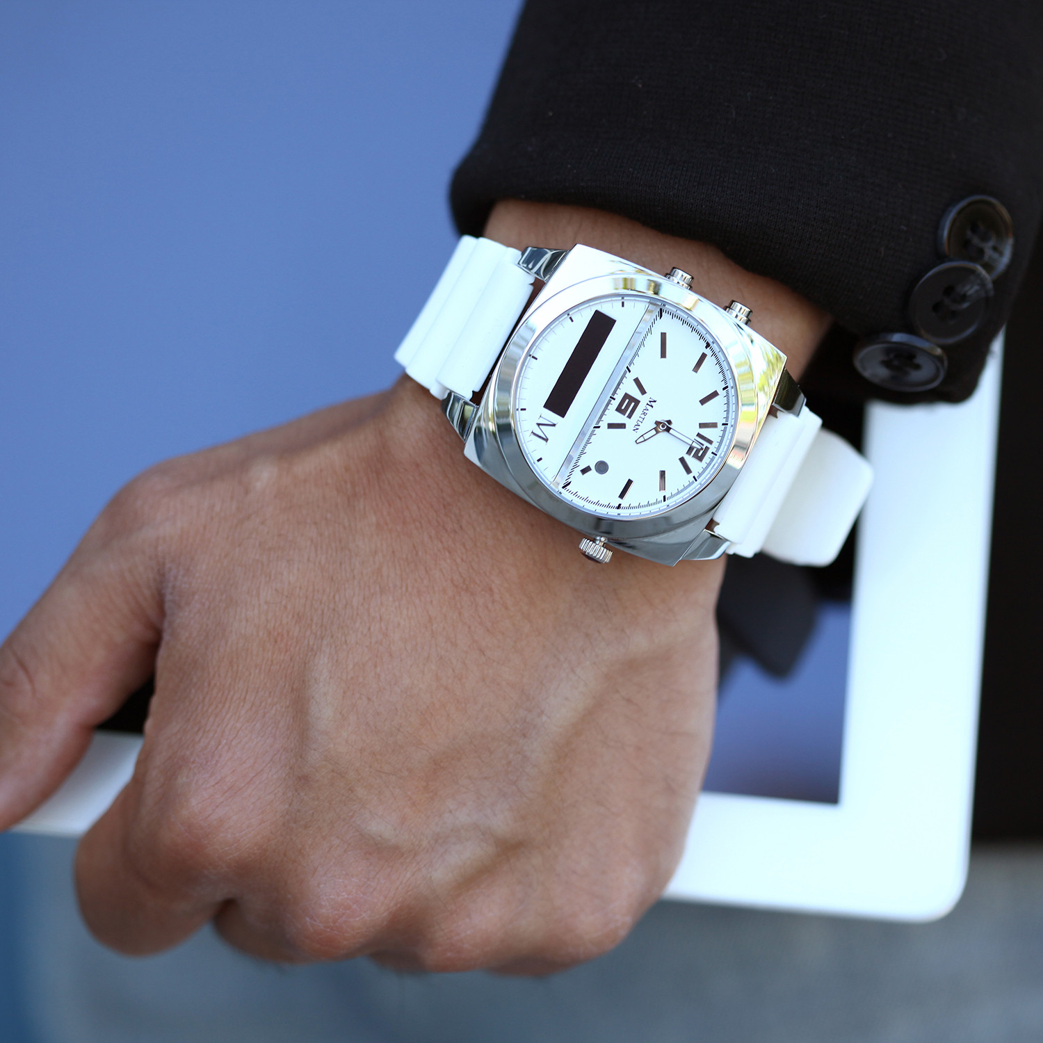 Victory Smart Watch // White Dial - Martian Watches - Touch of Modern