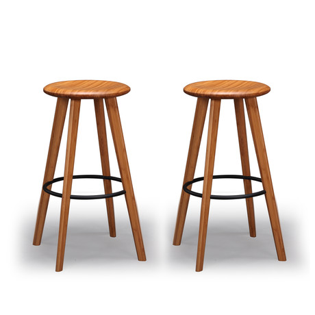 Mimosa Caramelized Stool // Set of 2 (26" Counter Stool)