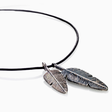 2 Feather Necklace