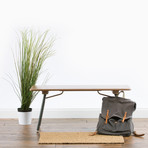 Brooks Bench // Walnut (Snow White Legs)