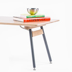 Brooks Coffee Table // White Oak (Snow White Legs)