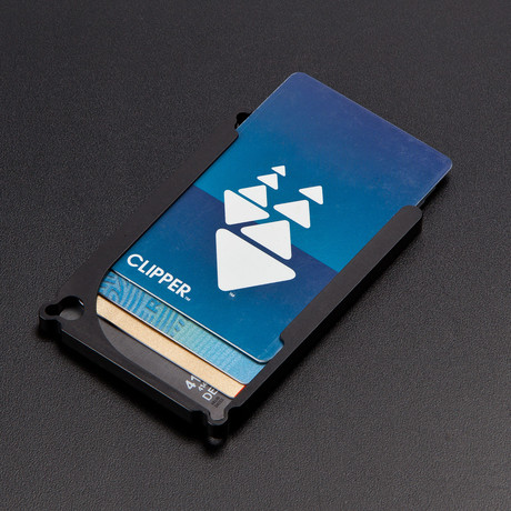 DM1: 4-Card Aluminum Wallet // Black Hard Anodized