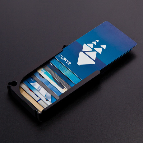 DM1: 12-Card Aluminum Wallet // Black Hard Anodized