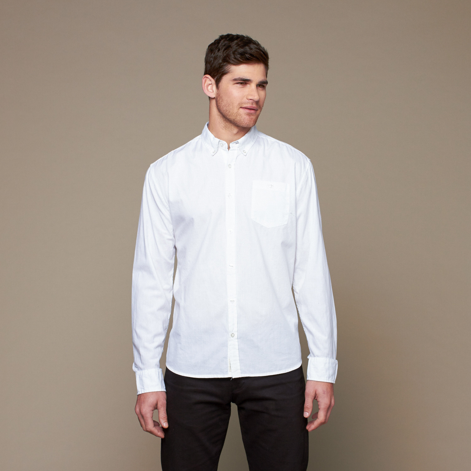 Artistry in Motion // Solid Chambray Button Up // White (XL) - Artistry ...
