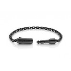 1/8" Audio Bracelet // 8"Length (Black Ruthenium)