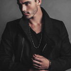 1/4" Audio Necklace (Black Ruthenium)