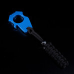 Billet Aluminum Gentleman's Bottle Opener Key Chain // Blue (No Lanyard)