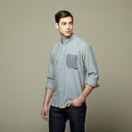 Downtown Long Sleeve Button Down // Grey (M)