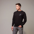 M. Circle Crewneck Sweatshirt // Black on Black (L)