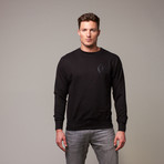 M. Circle Crewneck Sweatshirt // Black on Black (S)