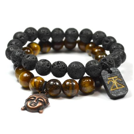 Tiger Eye and Lava Rock // 2 Pack