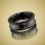 Black Zirconium Siegen Ring (Size 8)