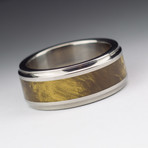 Titanium Fused Golden Driller Koenig Ring (Size 8)