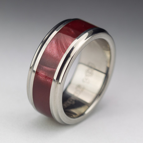 Titanium Fused Hibiscus Koenig Ring (Size 8)