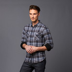 Cobain Flannel Button Up // Grey (L)