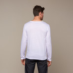 Gregory Printed Pocket Henley // White (XL)