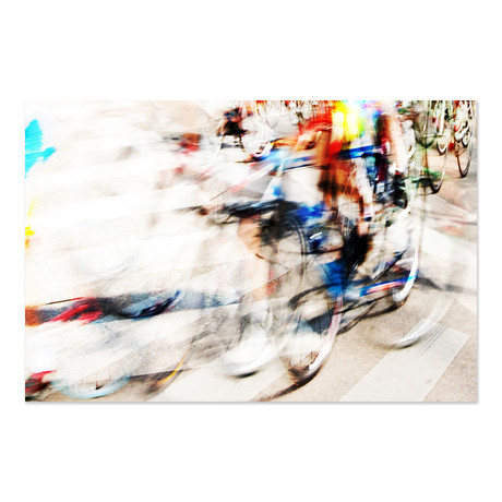 Cyclists (24"L x 16"H - Unframed Print)