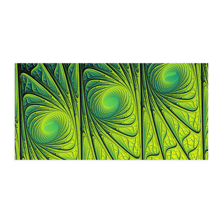 Triptych Green (11"L x 22"W)