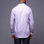 Ungaro // Button-Up Shirt // Purple Pinstripe (S)