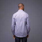 Button-Up // Maroon + Navy Micro Check (L)