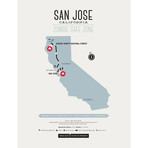Zombie Safe Zone Map // San Jose (Steel Blue)