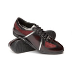 Versace Collection // Patent Leather + Suede Sneaker // Burgundy (Euro: 39)