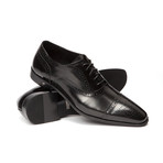 Versace Collection // Cap Toe Brogue // Black  (Euro: 39)