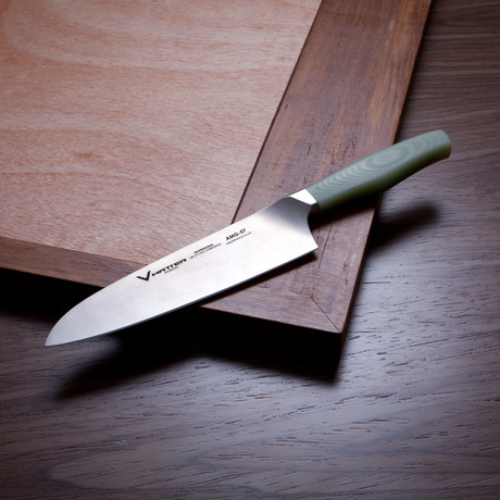 Professional Santoku Knife // Sea Glass Grip
