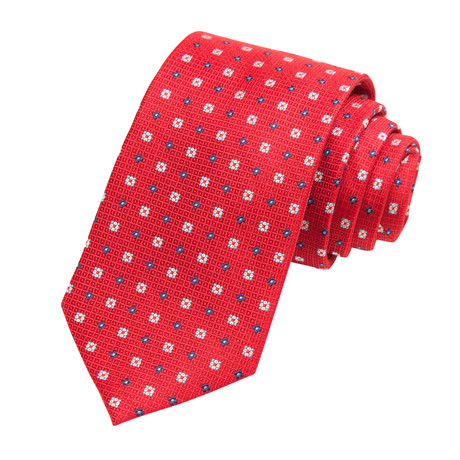 Silk Tie // Red Floral Neat