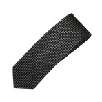 Modern Width Silk Tie // Black Diamonds