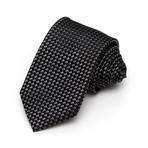 Modern Width Silk Tie // Black Diamonds