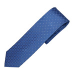 Modern Width Silk Tie // Blue Argyle