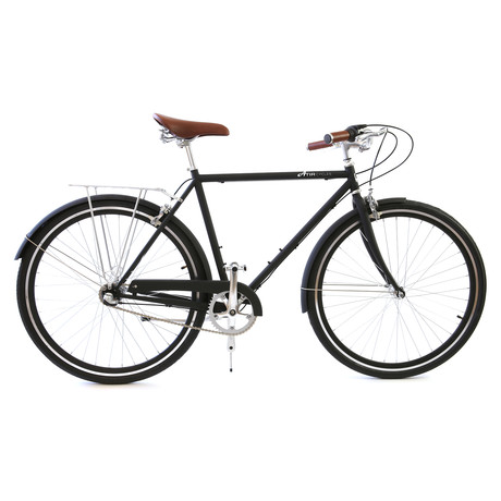 Atir Cycles // 3 Speed City Bike // Matte Black (Small // 50 cm)