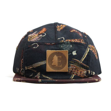 Lure Tapestry 5 Panel Hat // Navy