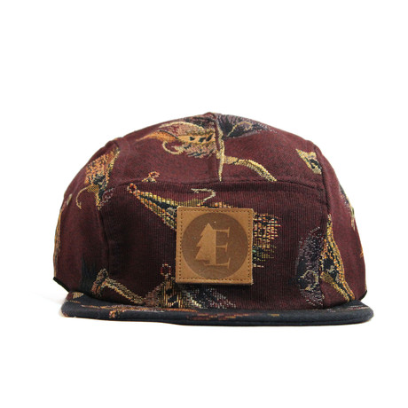 Lure Tapestry 5 Panel Hat // Burgundy