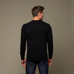 Cashmere V-Neck Sweater // Black (2XL)