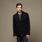 Ron Tomson // Shawl Collar Knit Blazer // Black (M)