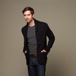 Ron Tomson // Shawl Collar Knit Blazer // Black (M)