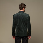 Classic 2-Button Velvet Blazer // Green (L)