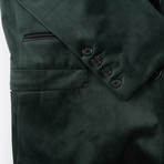 Classic 2-Button Velvet Blazer // Green (L)