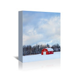 Snow Red House (16"L x 20"H)