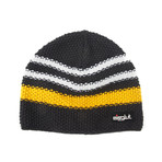 Rice Wool Blend Beanie // Raven + Yellow