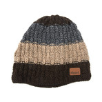 Basti Alpaca Wool Blend Beanie // Brown + Beige