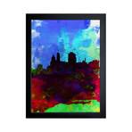 Cincinnati Watercolor Skyline (15"L x 20"H)