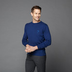 Cotton Crew Neck Sweater // Navy (S)