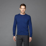 Cotton Crew Neck Sweater // Navy (S)