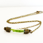 Antique Bronze Moss Terrarium Necklace