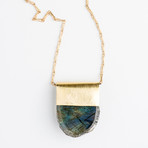 Labradorite Necklace // Blue + Green