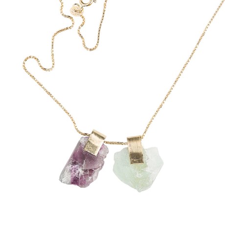 Double Rainbow Fluorite Necklace